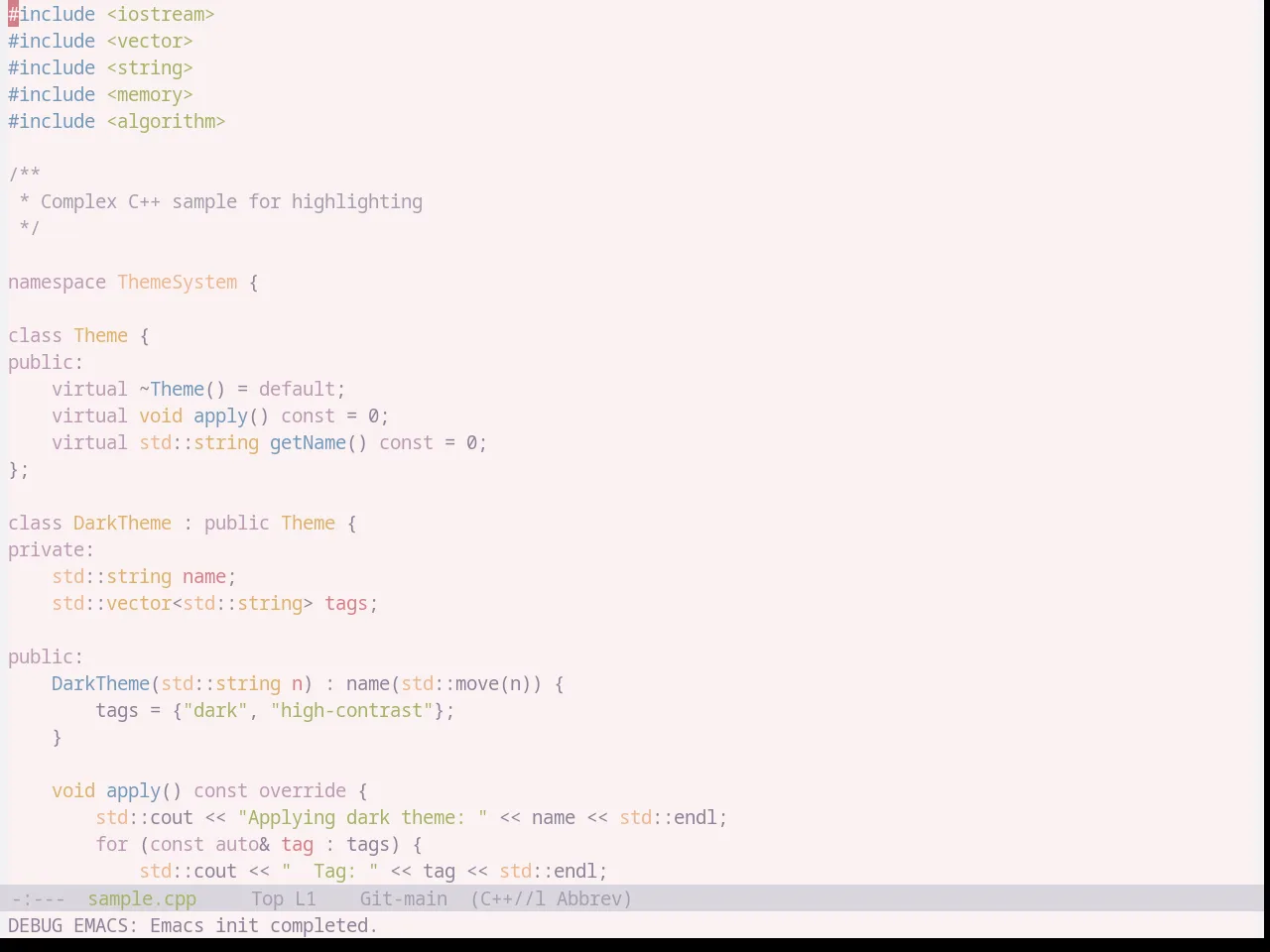 Base16 Cupcake Theme in c++-mode