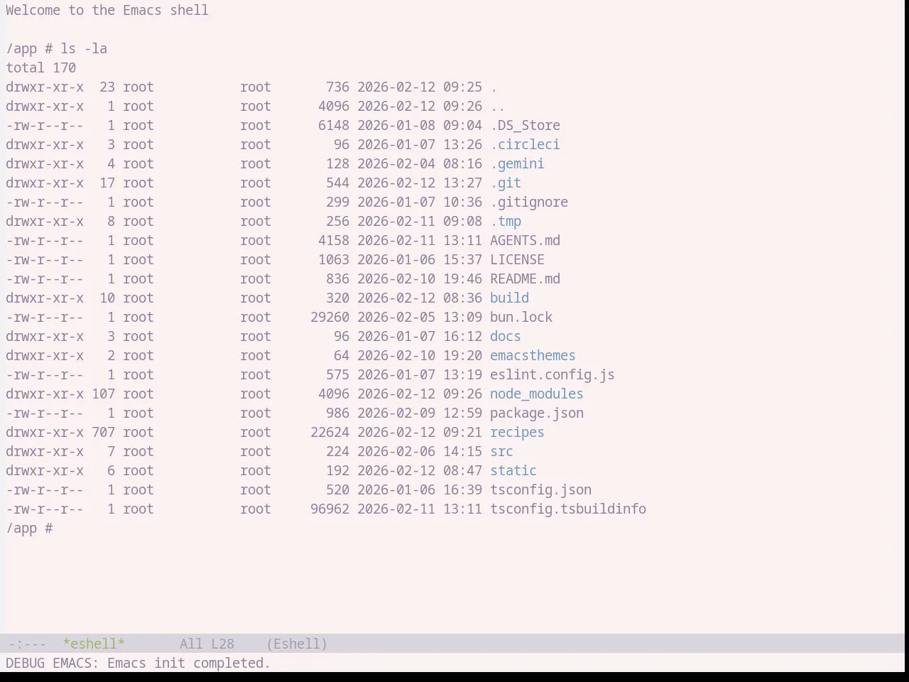 Base16 Cupcake Theme in eshell