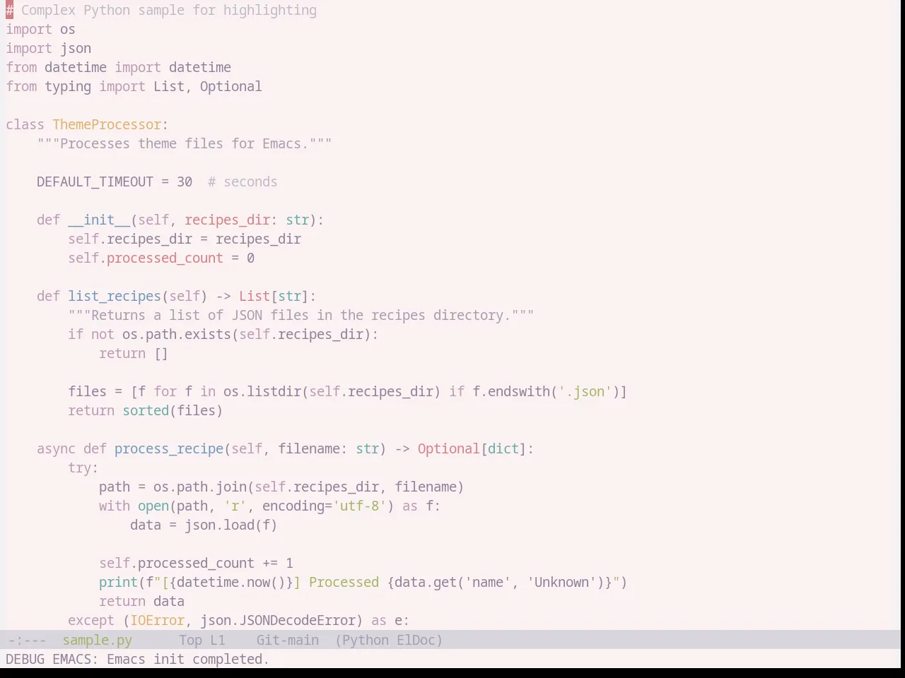 Base16 Cupcake Theme in python-mode