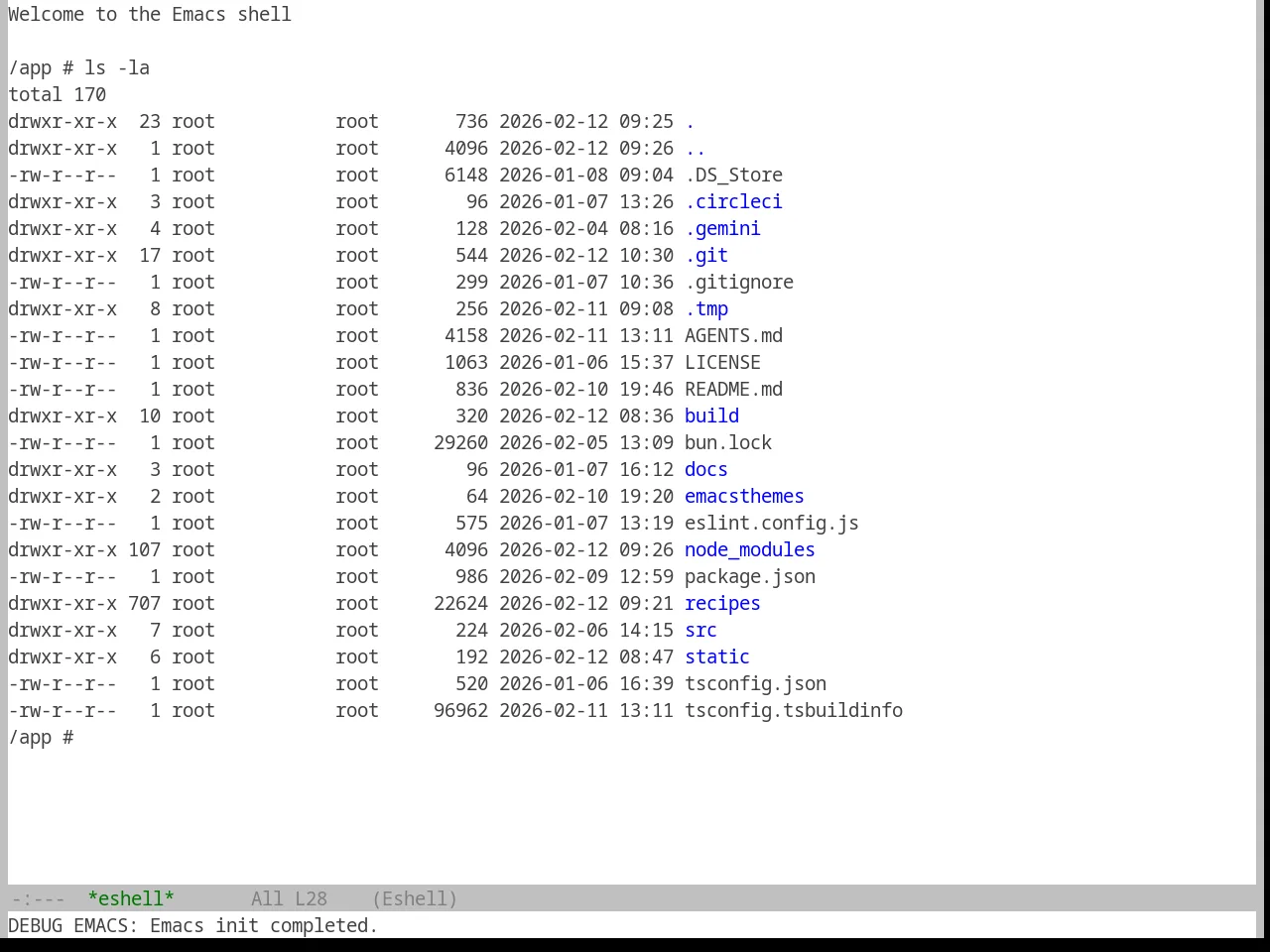 Base16 Cupertino Theme in eshell
