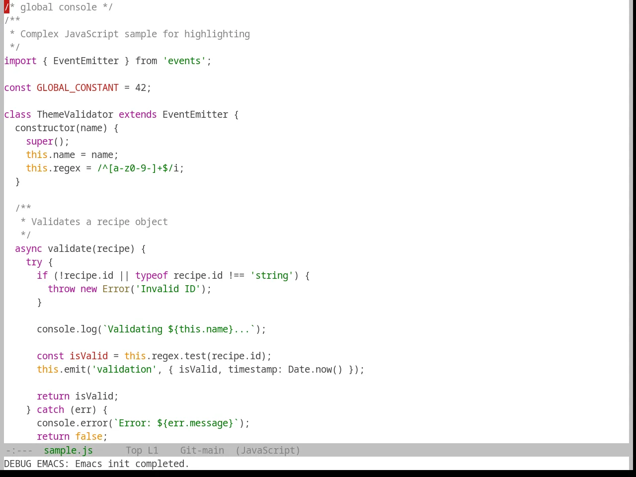 Base16 Cupertino Theme in javascript-mode