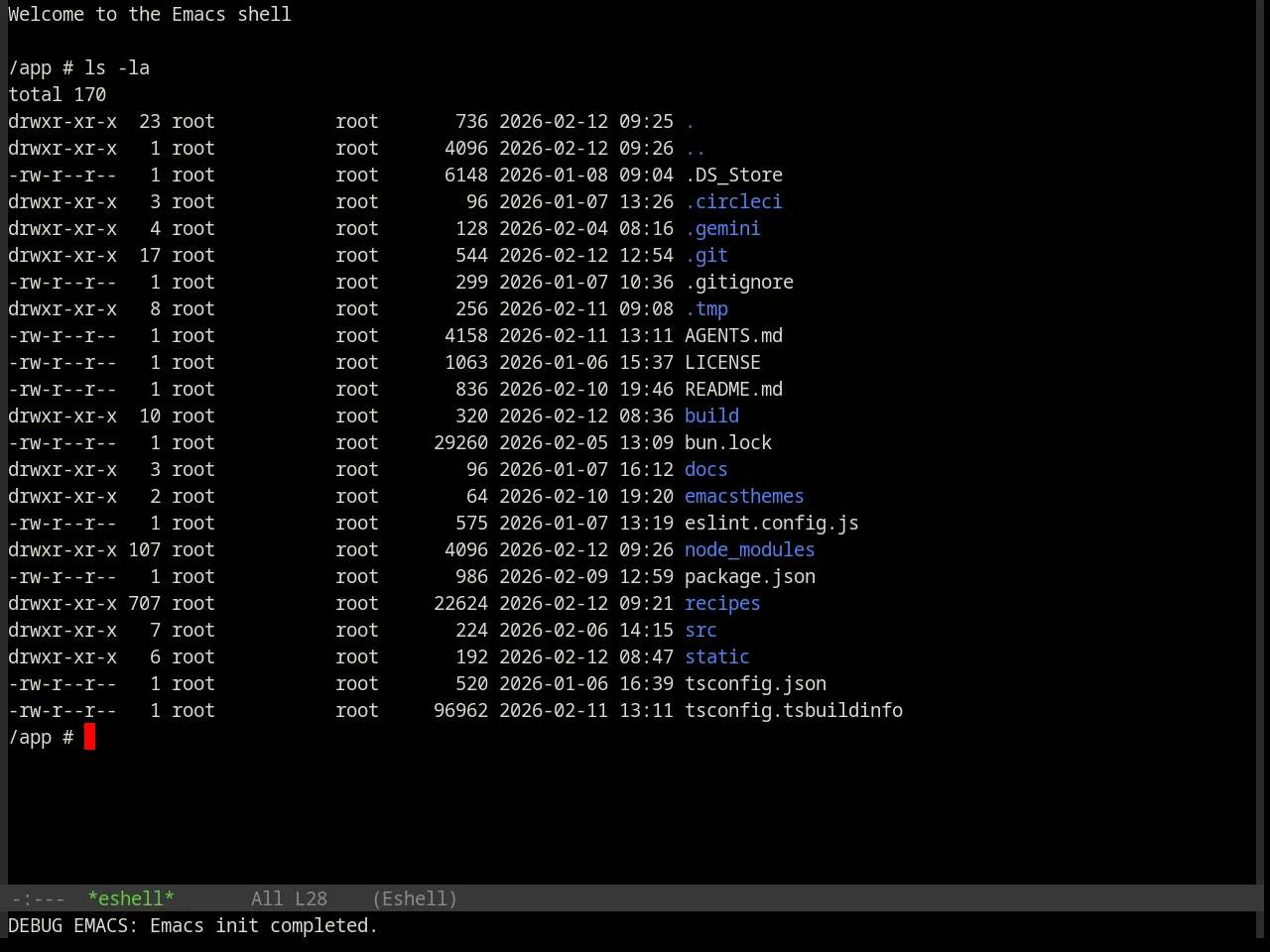 Base16 Cyberpunk Theme in eshell