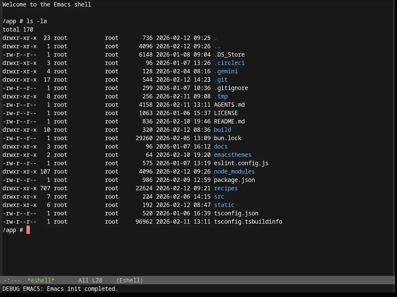 Base16 Da One Gray Theme in eshell