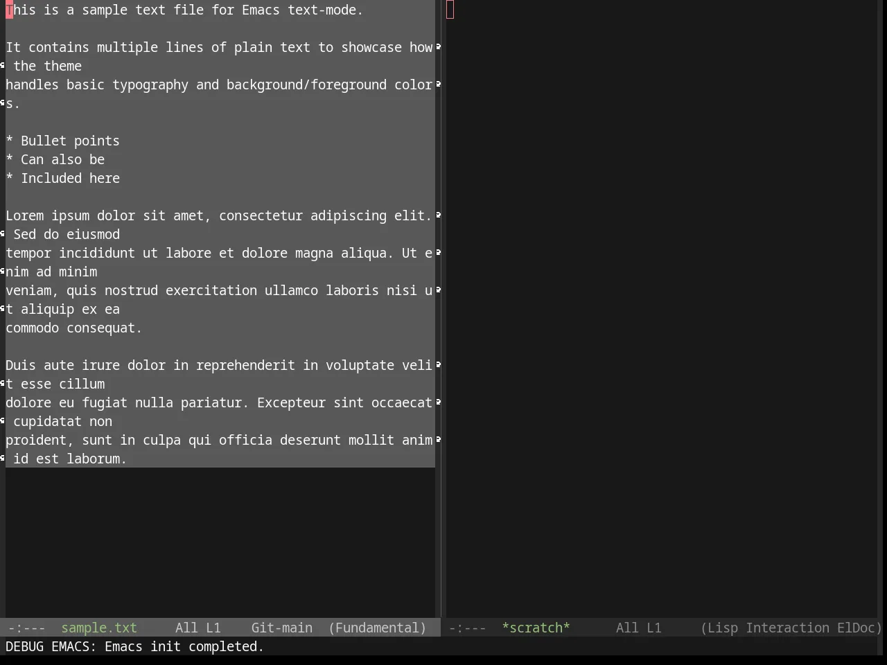 Base16 Da One Gray Theme in fundamental-mode