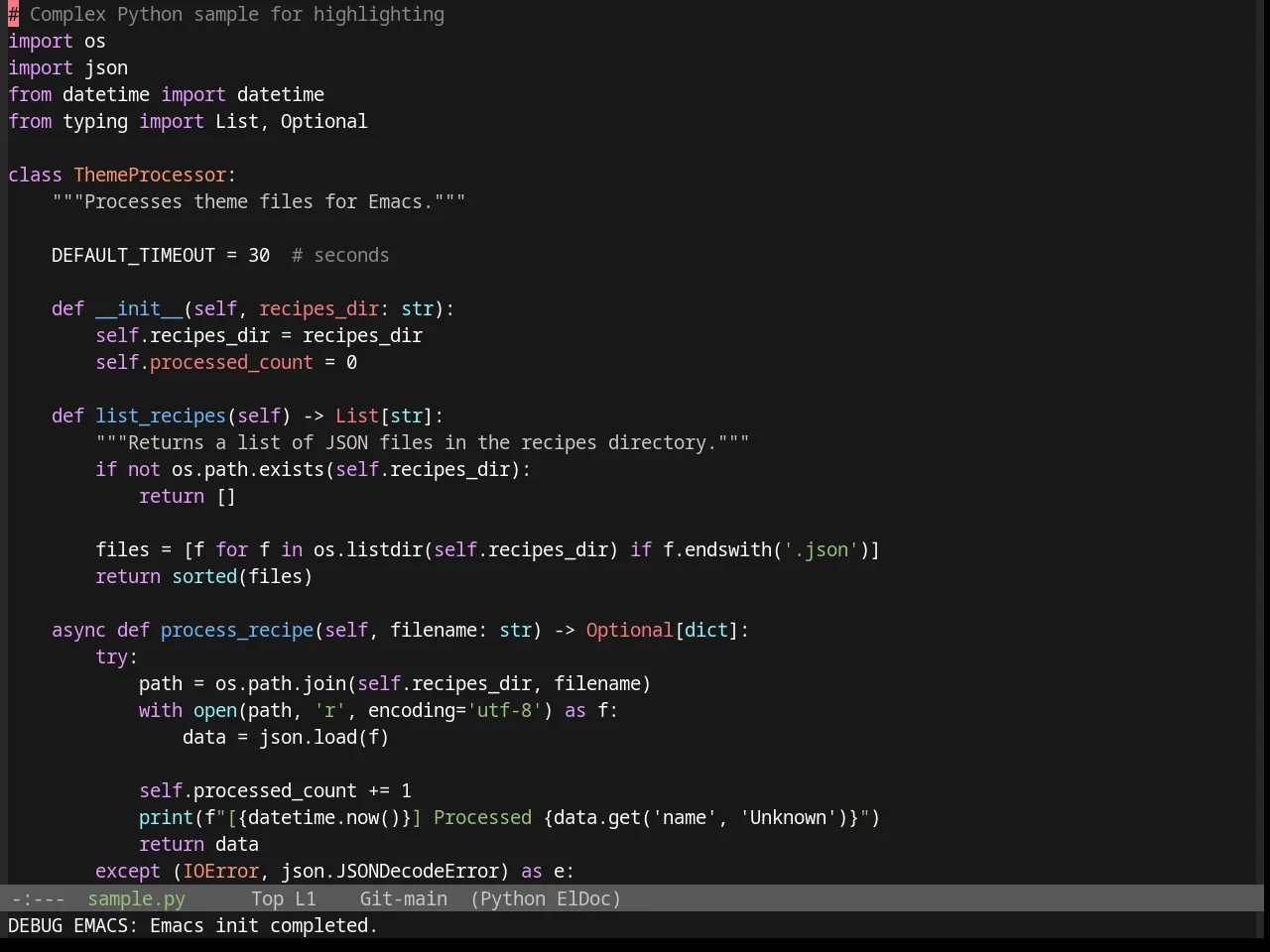 Base16 Da One Gray Theme in python-mode