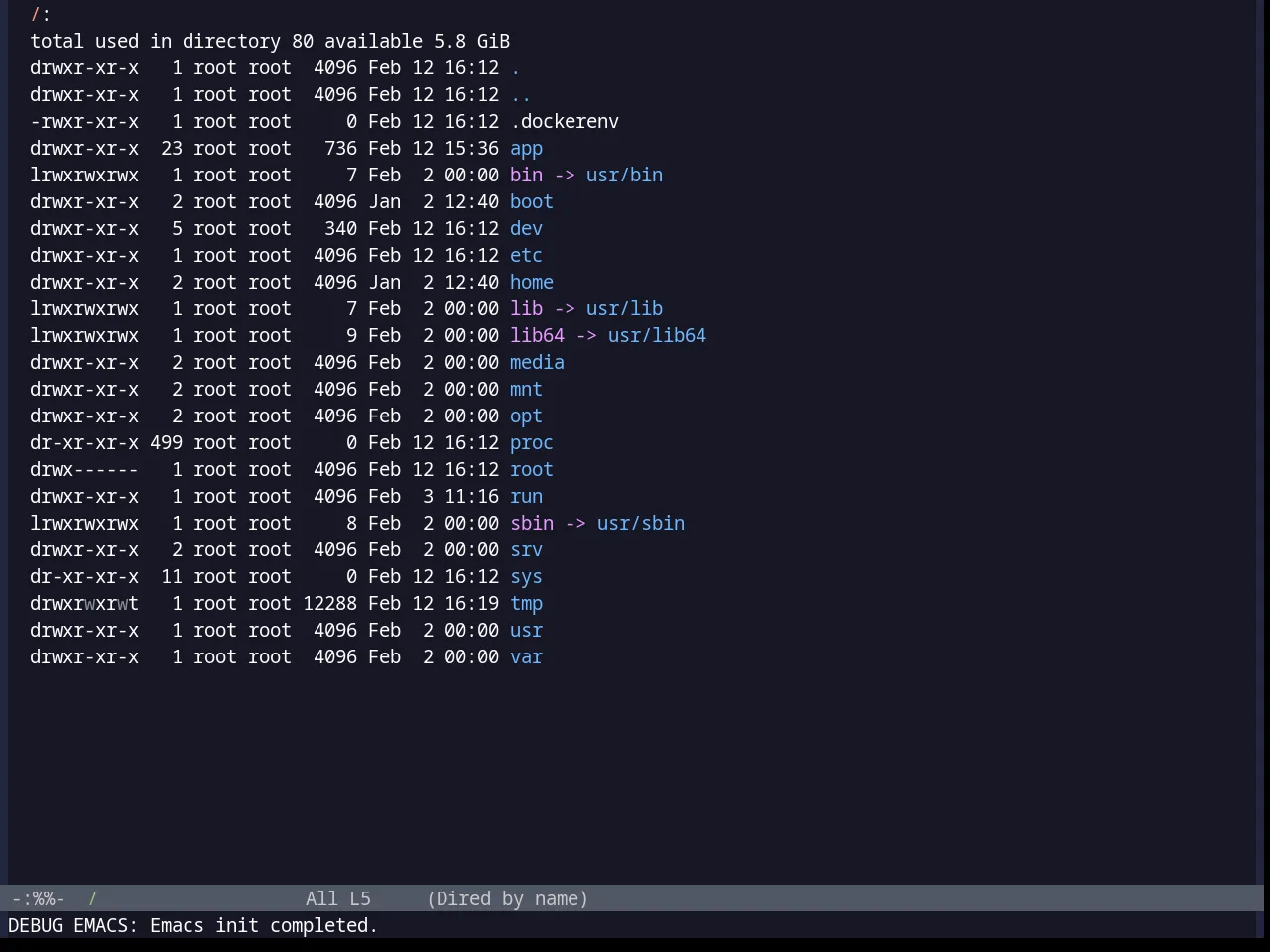 Base16 Da One Ocean Theme in dired
