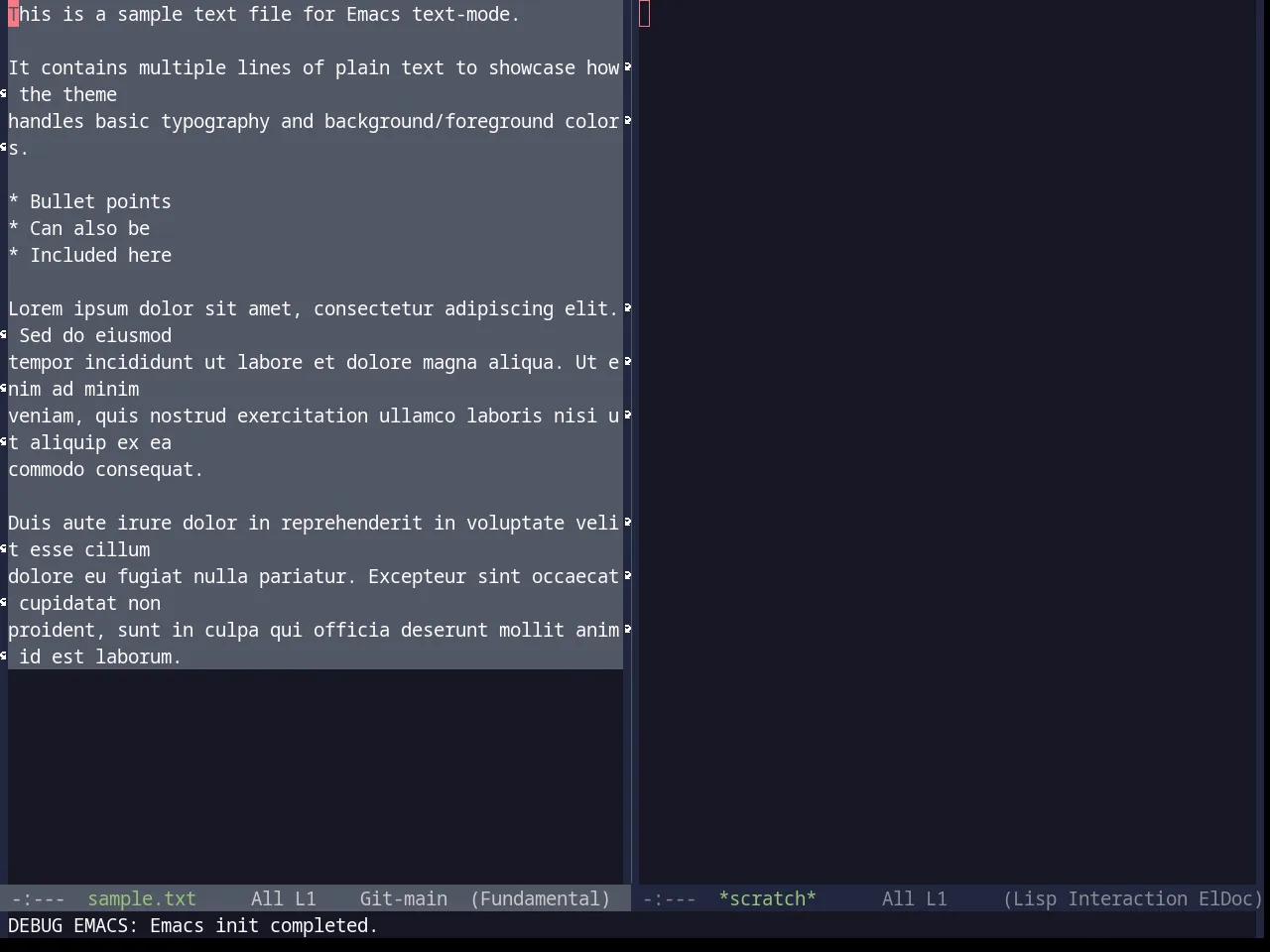 Base16 Da One Ocean Theme in fundamental-mode