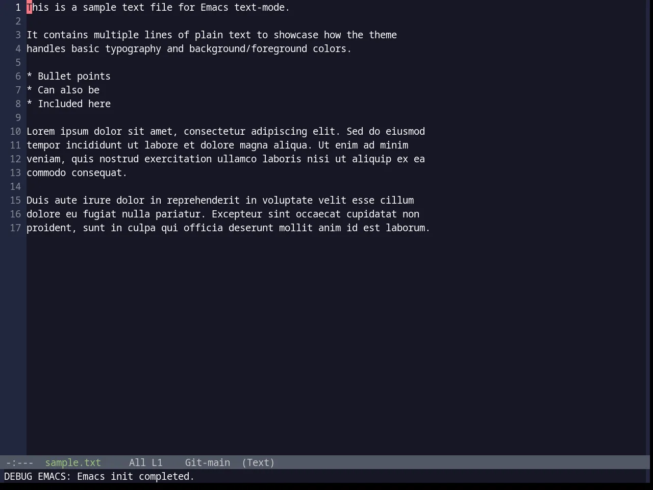 Base16 Da One Ocean Theme in text-mode