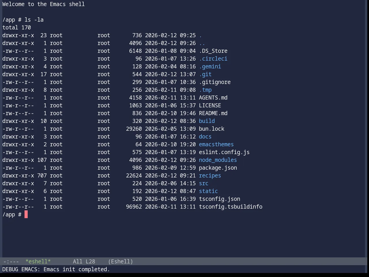Base16 Da One Sea Theme in eshell