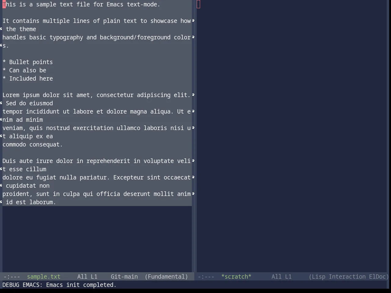 Base16 Da One Sea Theme in fundamental-mode