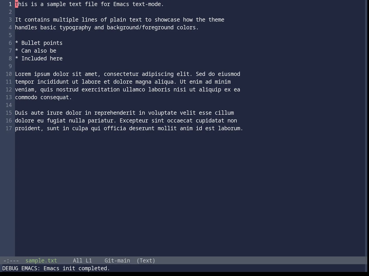 Base16 Da One Sea Theme in text-mode