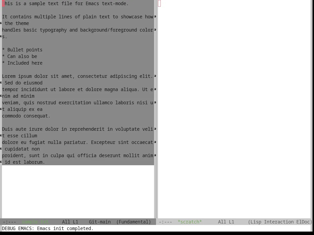 Base16 Da One White Theme in fundamental-mode