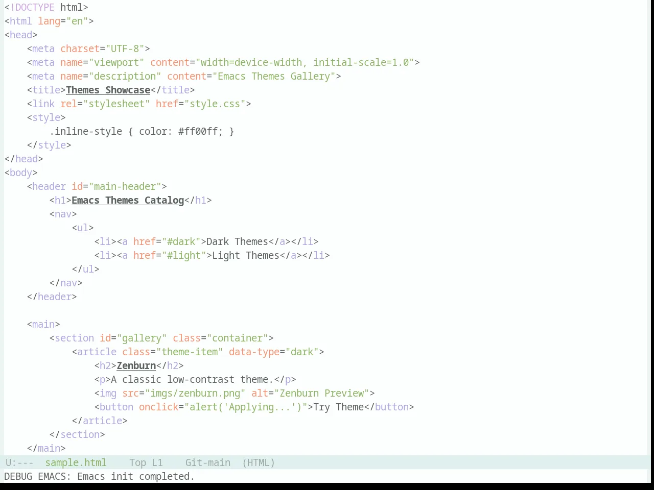 Base16 Danqing Light Theme in html-mode