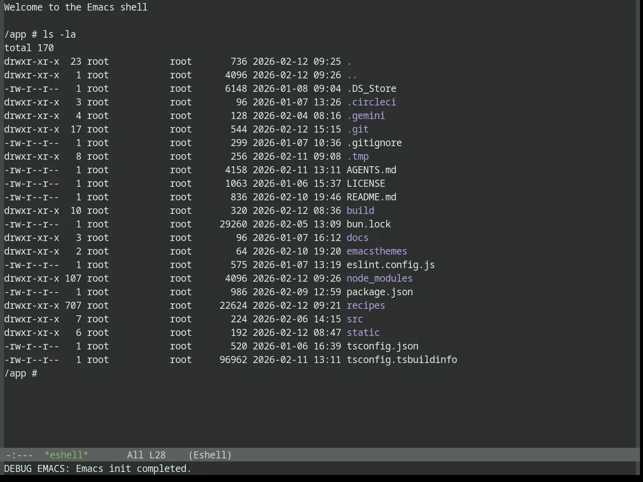 Base16 Danqing Theme in eshell
