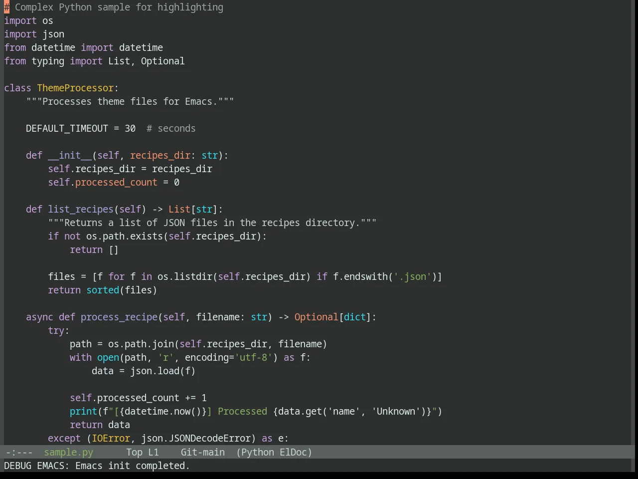 Base16 Danqing Theme in python-mode
