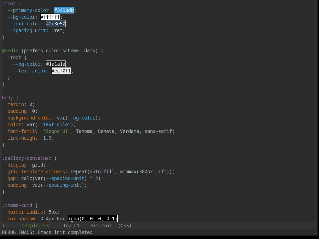 Base16 Darcula Theme in css-mode