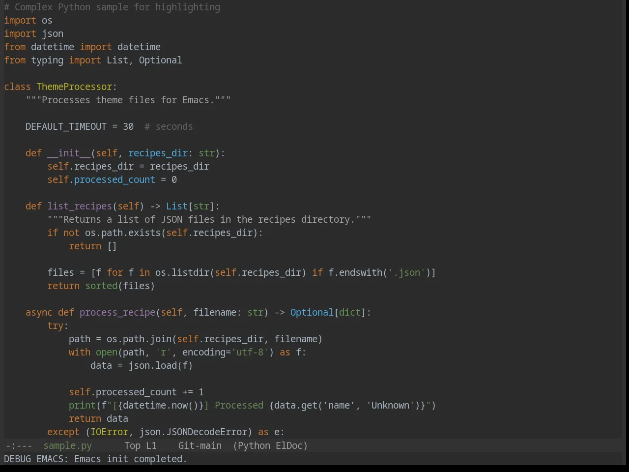 Base16 Darcula Theme in python-mode
