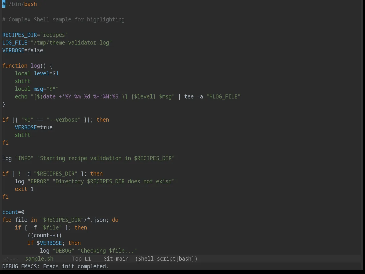 Base16 Darcula Theme in sh-mode