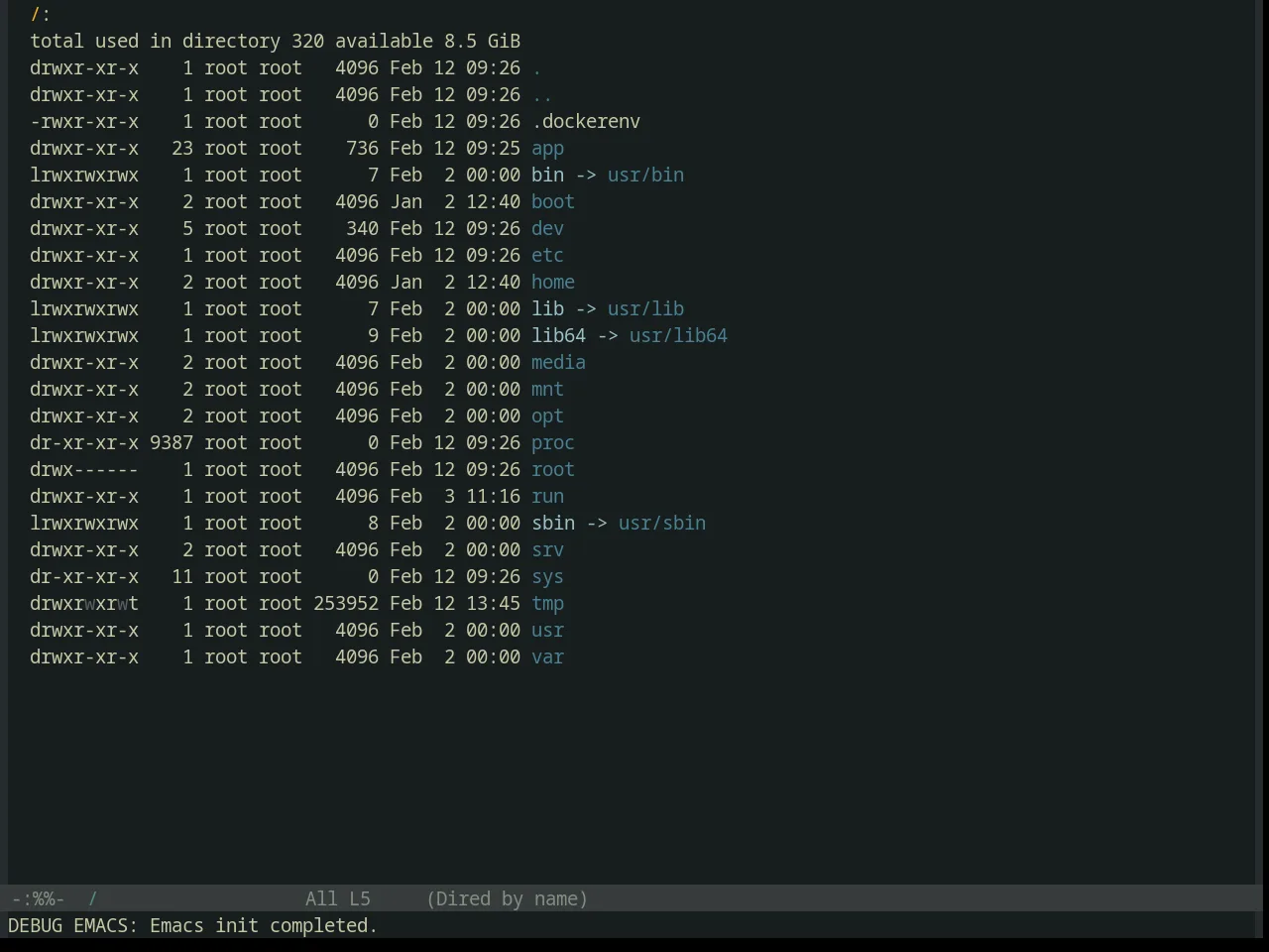 Base16 Darkmoss Theme in dired