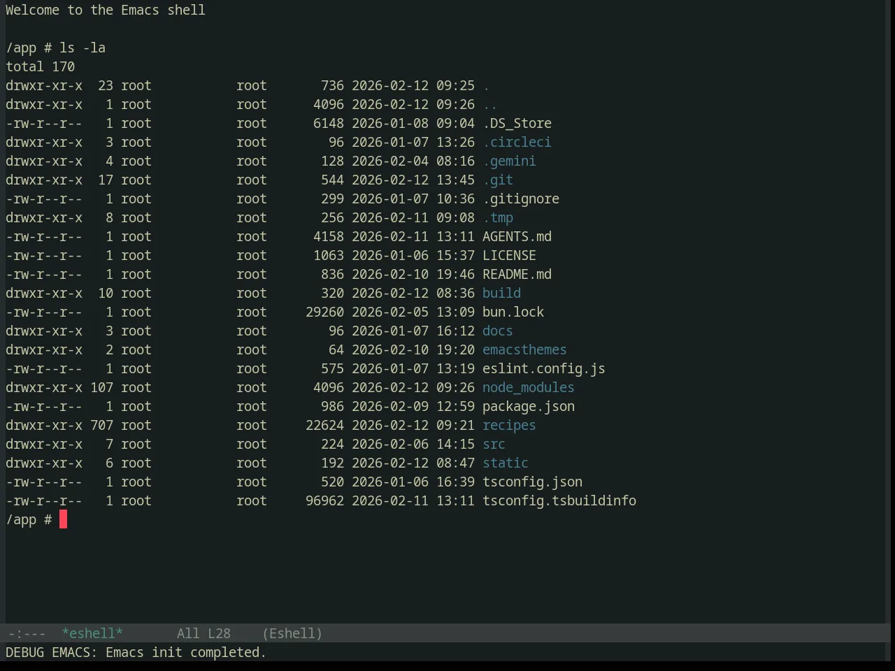 Base16 Darkmoss Theme in eshell