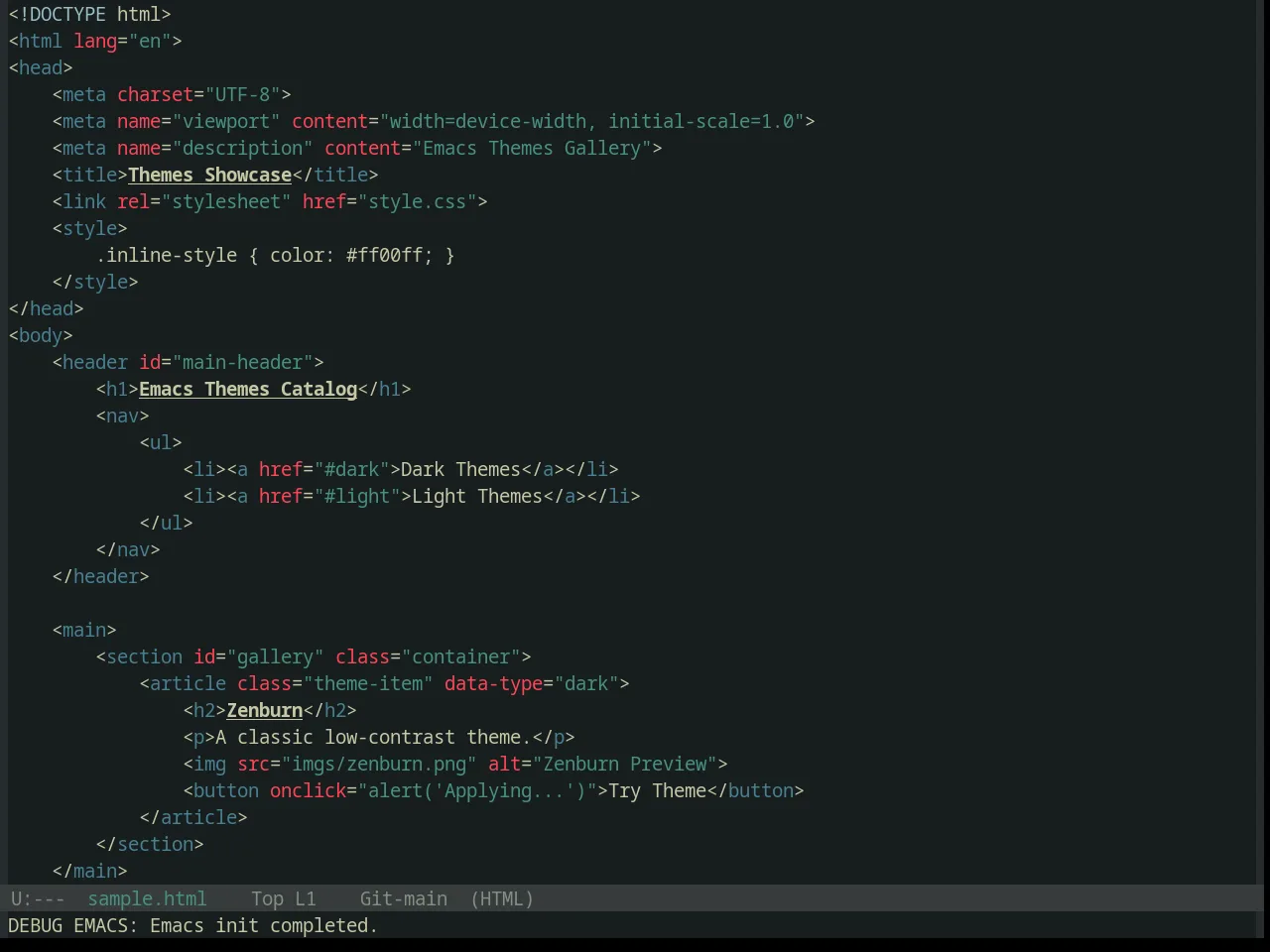 Base16 Darkmoss Theme in html-mode