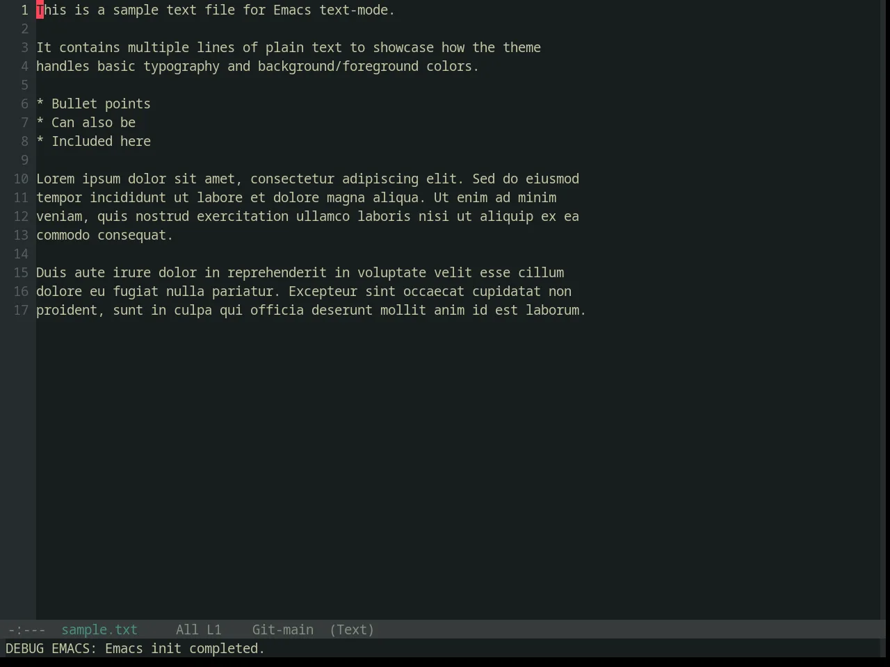 Base16 Darkmoss Theme in text-mode