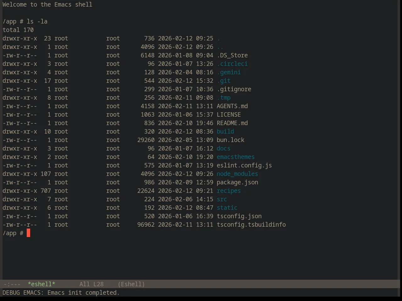 Base16 Darktooth Theme in eshell