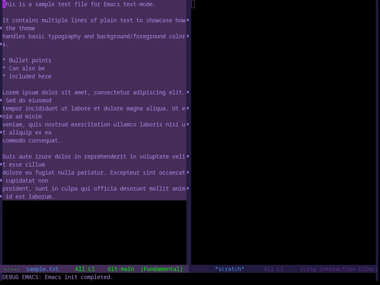 Base16 Darkviolet Theme in fundamental-mode