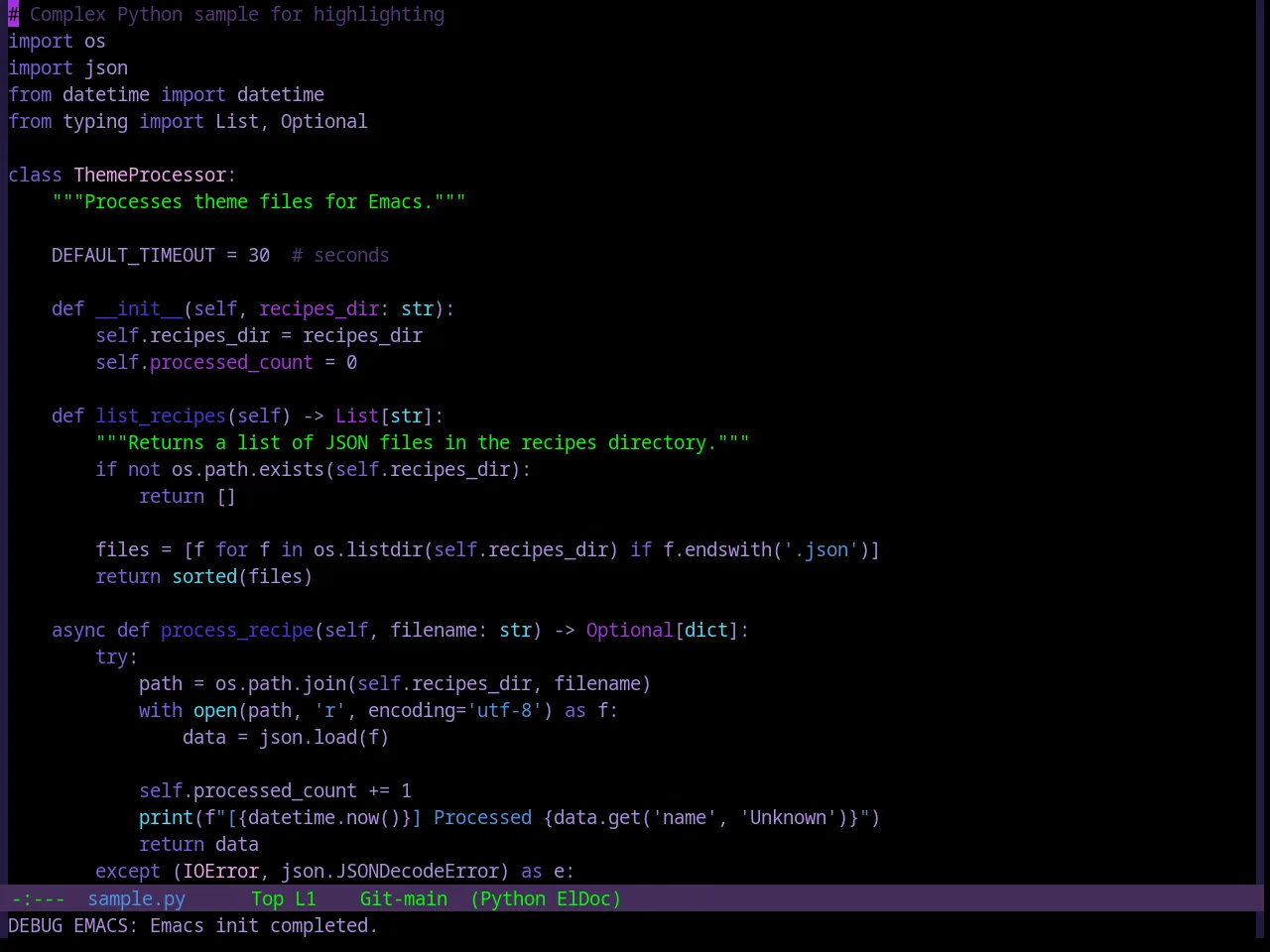 Base16 Darkviolet Theme in python-mode