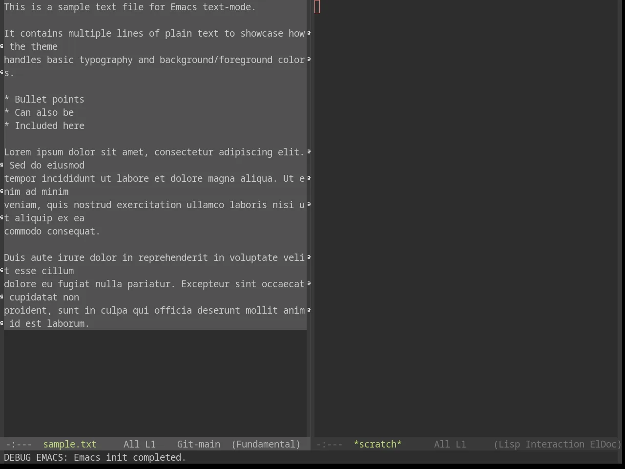 Base16 Decaf Theme in fundamental-mode