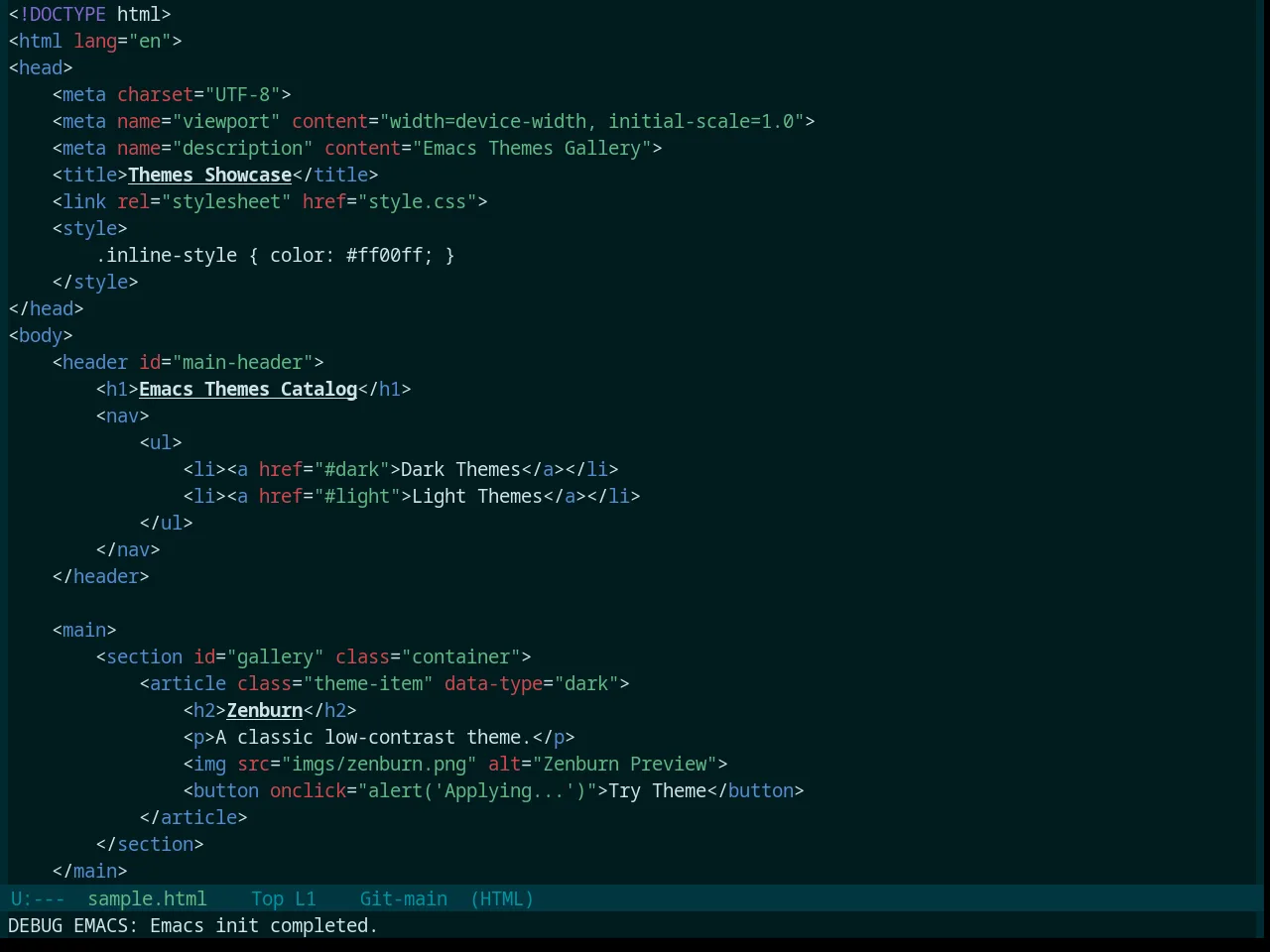 Base16 Deep Oceanic Next Theme in html-mode