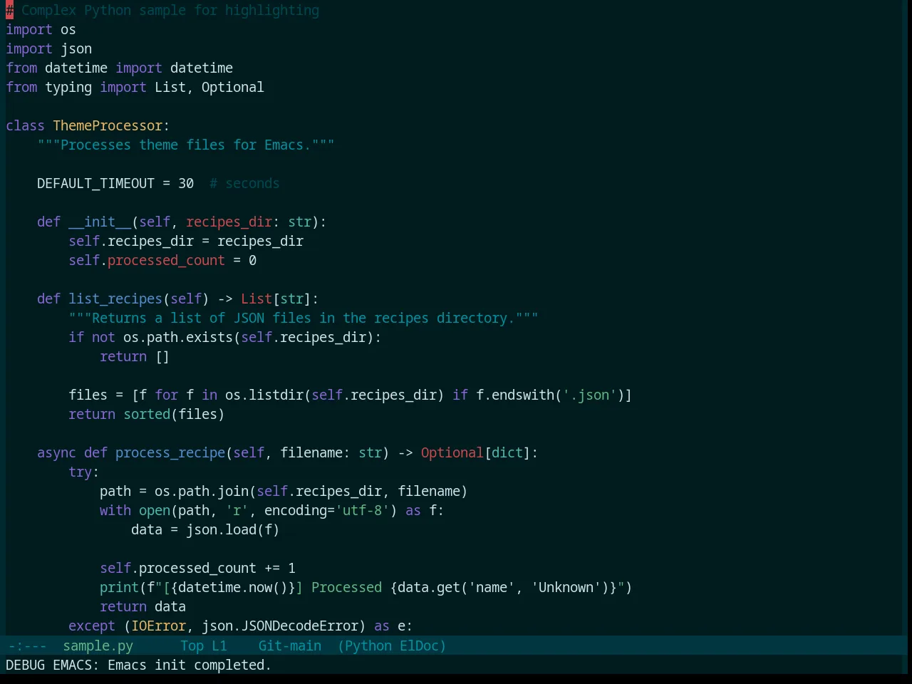 Base16 Deep Oceanic Next Theme in python-mode