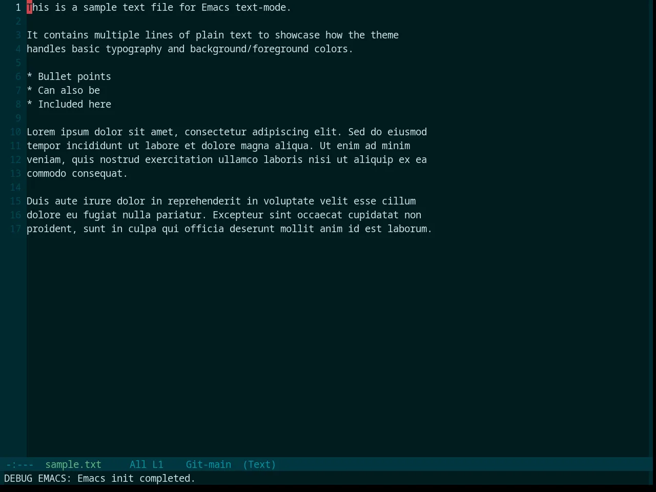 Base16 Deep Oceanic Next Theme in text-mode