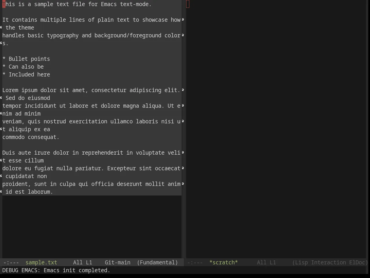 Base16 Default Dark Theme in fundamental-mode