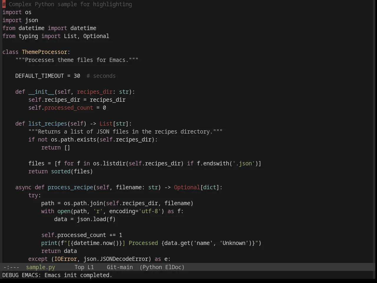 Base16 Default Dark Theme in python-mode