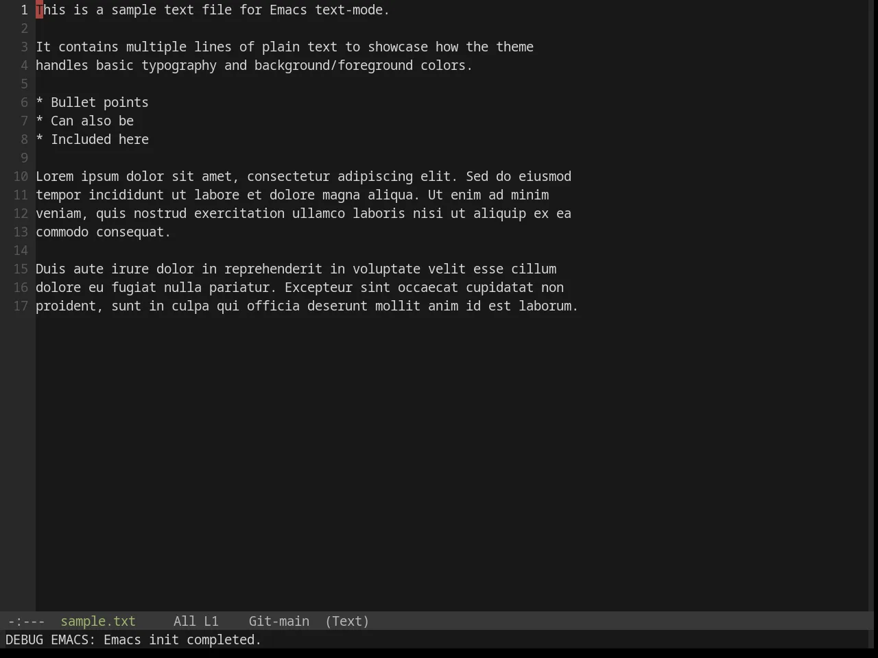 Base16 Default Dark Theme in text-mode
