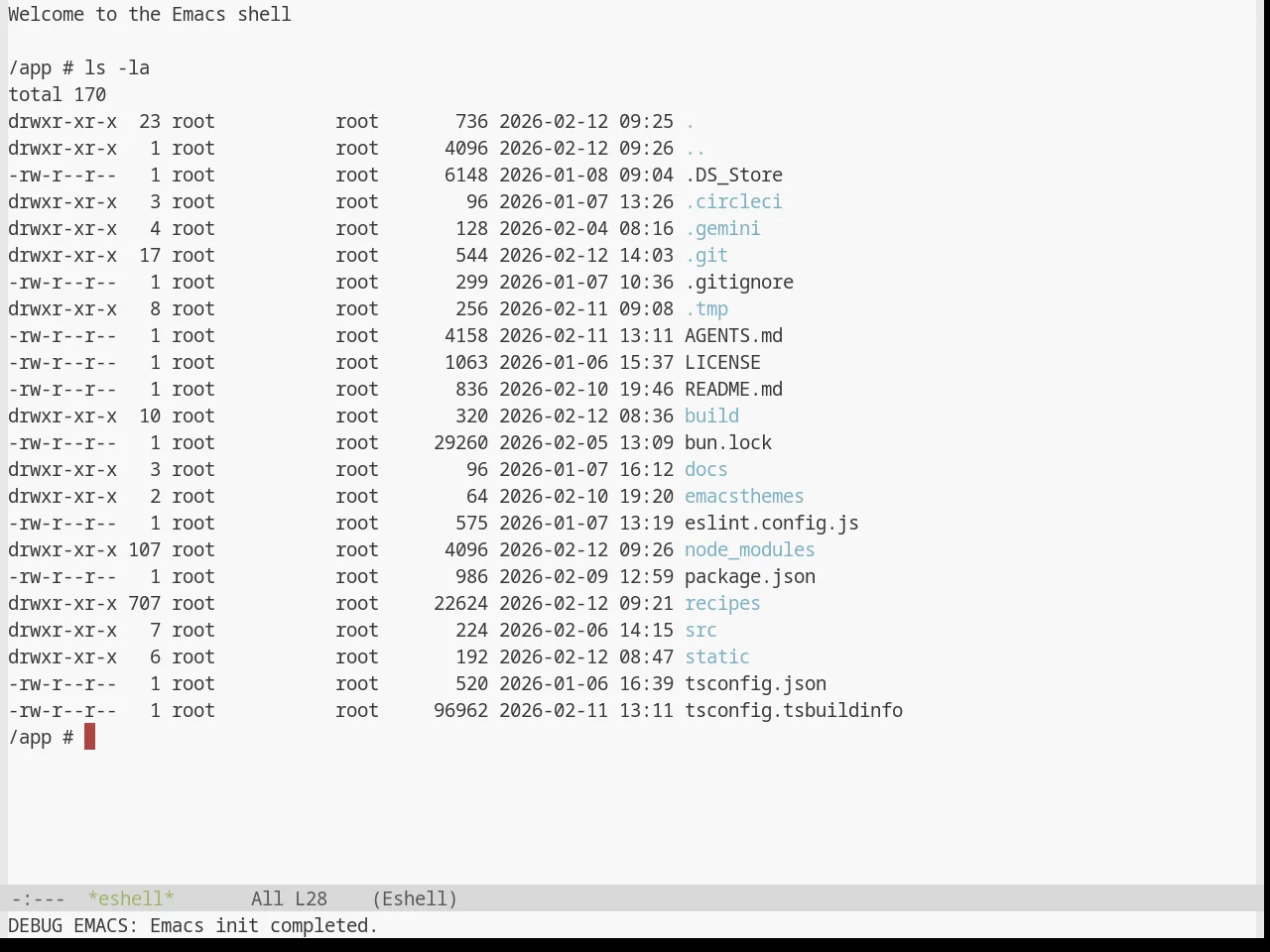 Base16 Default Light Theme in eshell