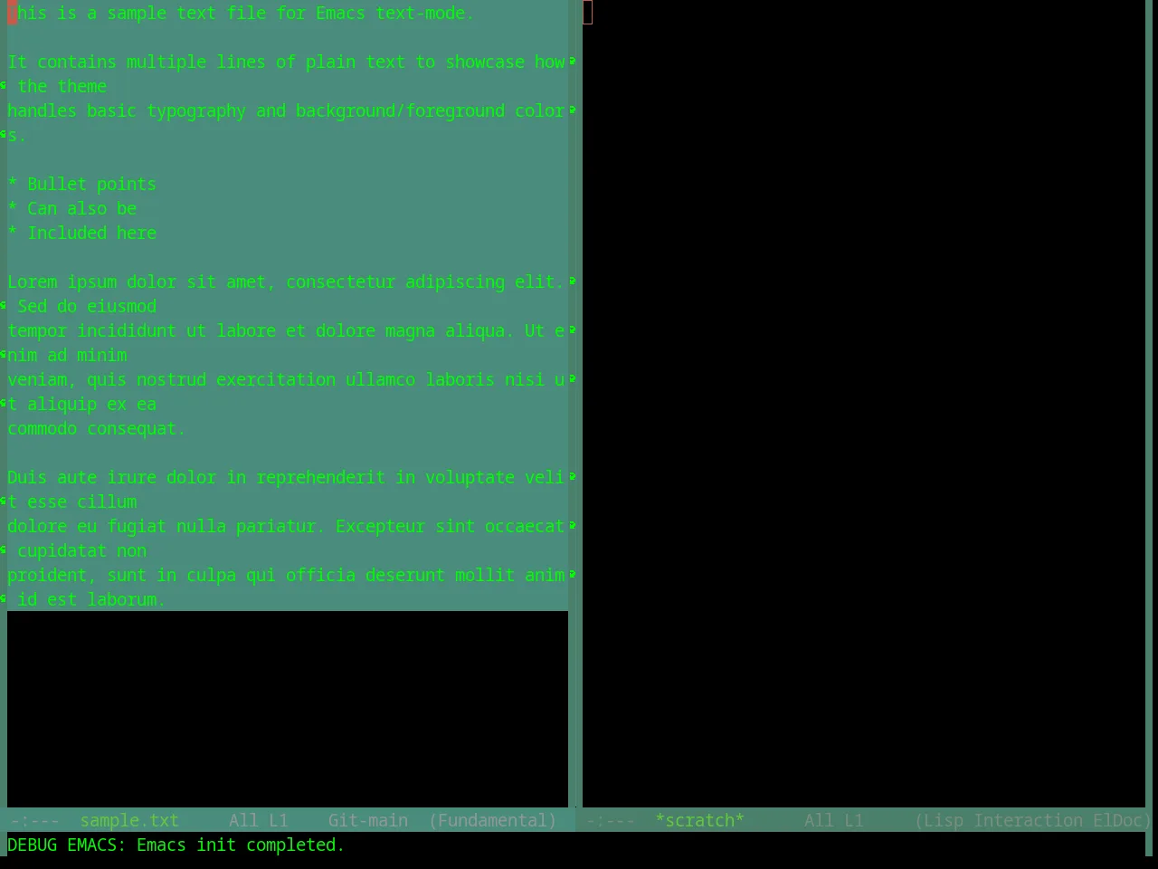 Base16 Digital Rain Theme in fundamental-mode