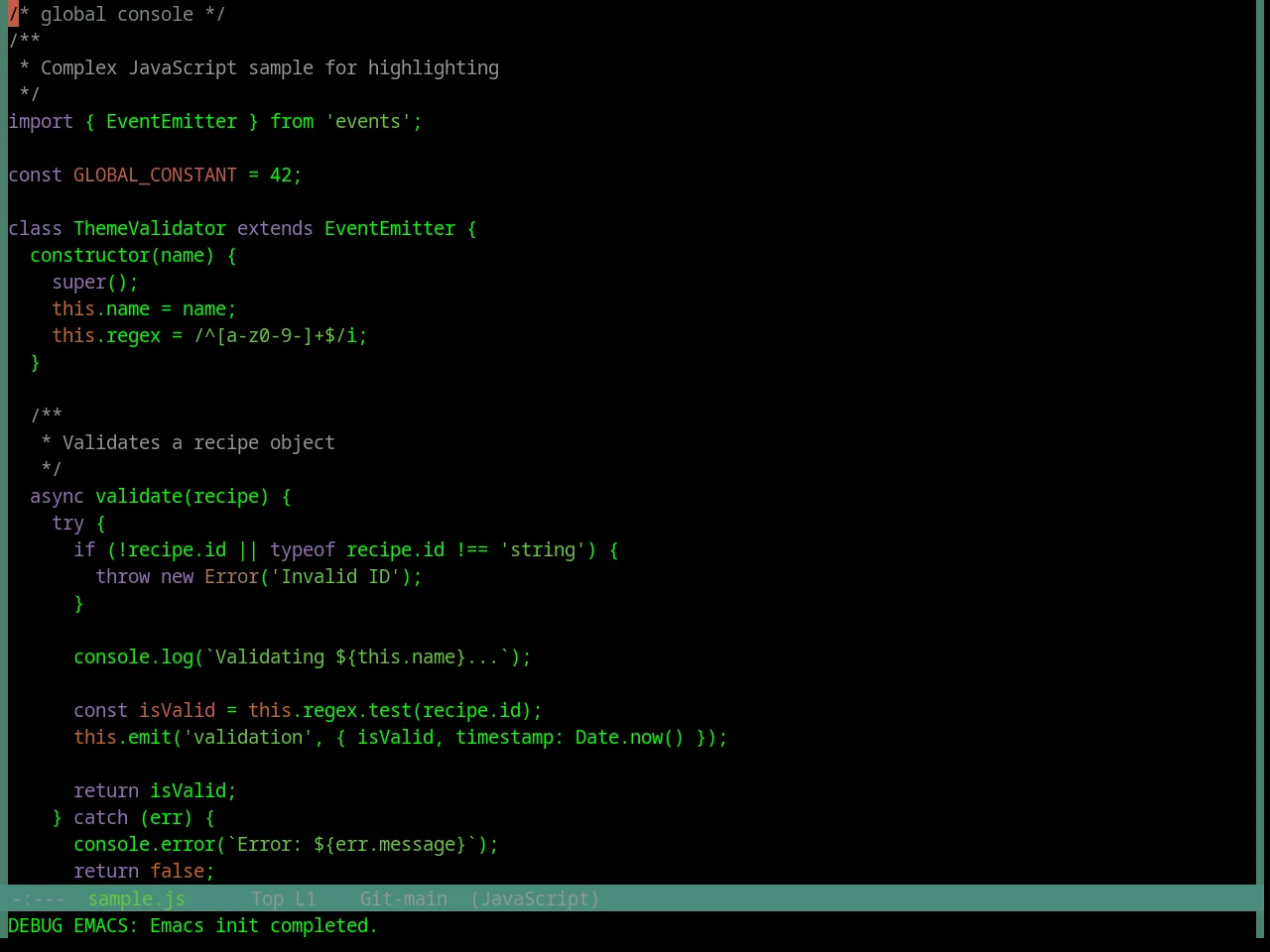 Base16 Digital Rain Theme in javascript-mode