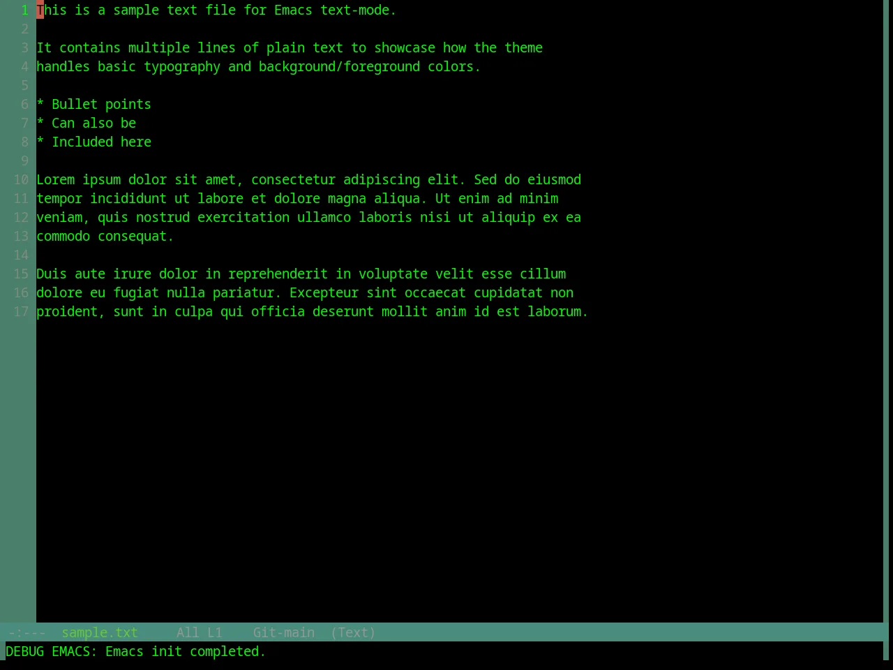 Base16 Digital Rain Theme in text-mode