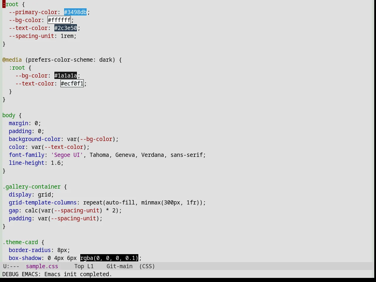 Base16 Dirtysea Theme in css-mode