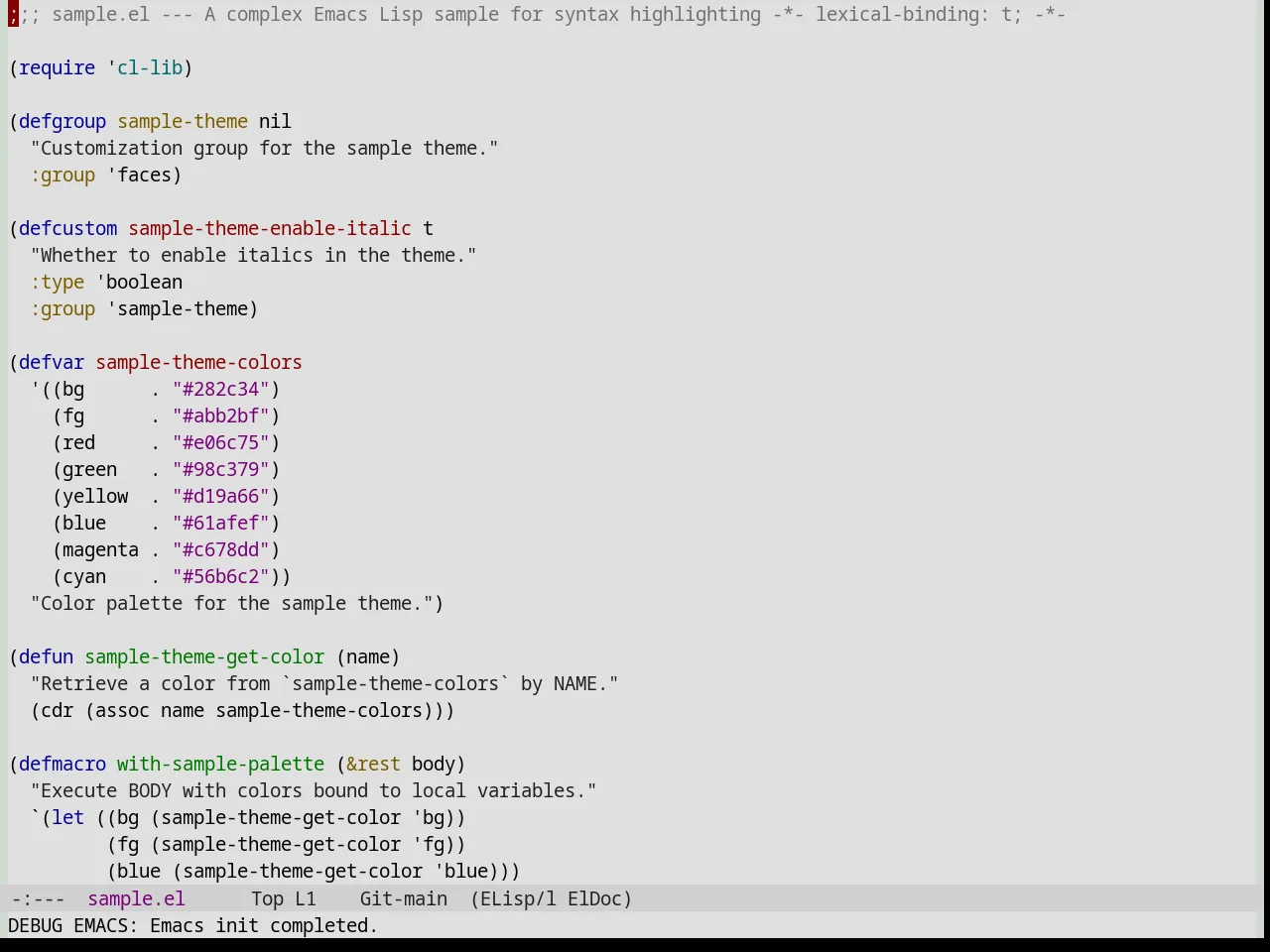 Base16 Dirtysea Theme in emacs-lisp-mode