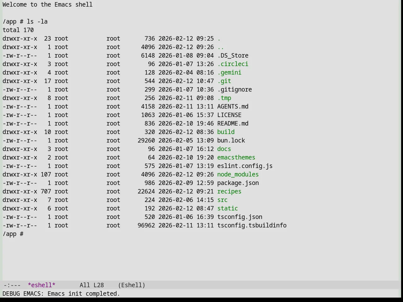 Base16 Dirtysea Theme in eshell