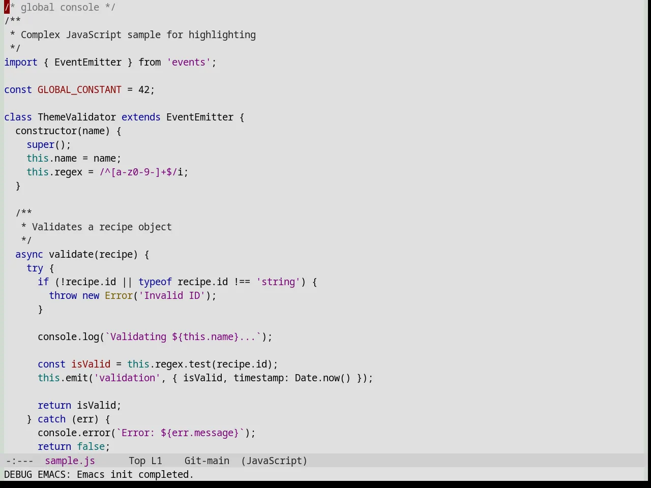 Base16 Dirtysea Theme in javascript-mode