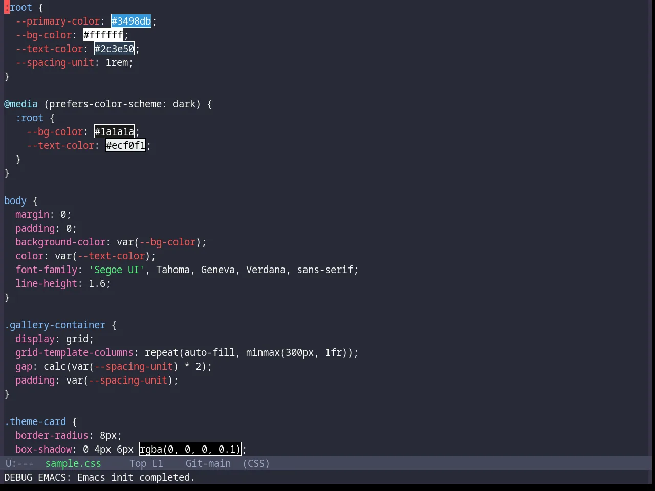 Base16 Dracula Theme in css-mode