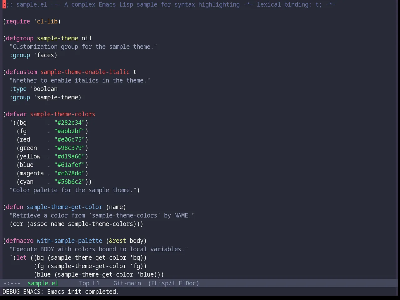 Base16 Dracula Theme in emacs-lisp-mode