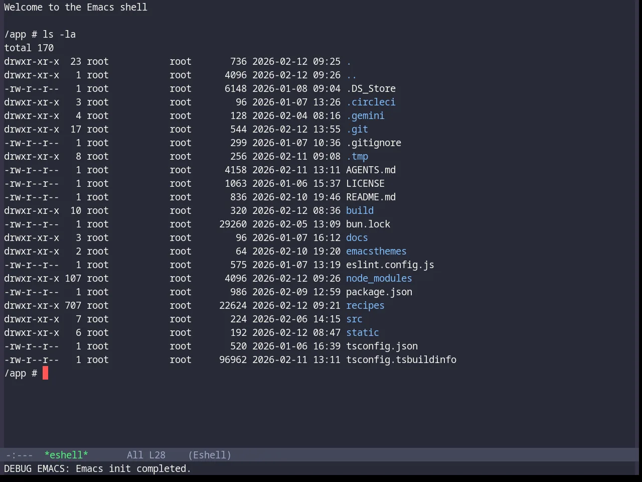Base16 Dracula Theme in eshell