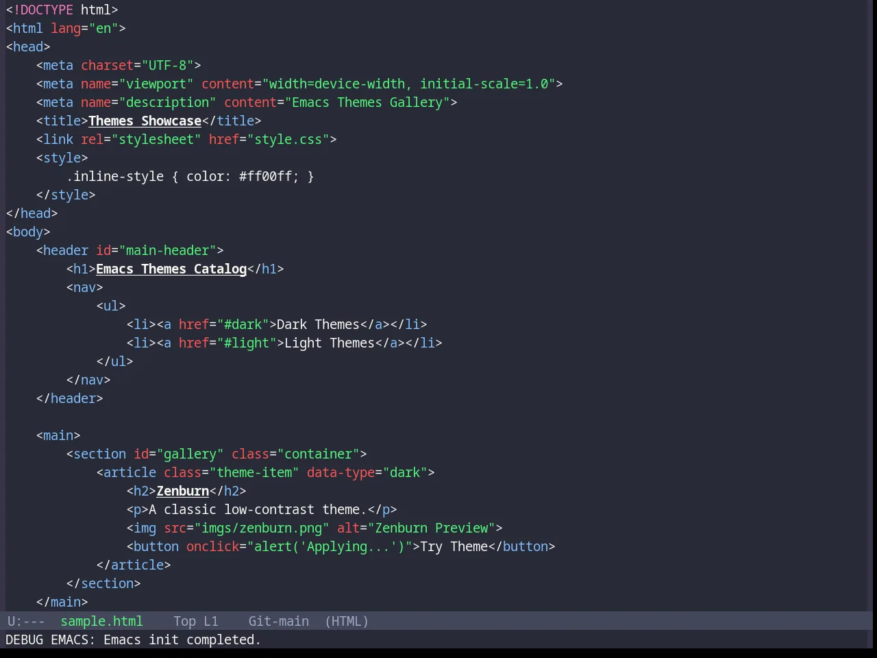 Base16 Dracula Theme in html-mode