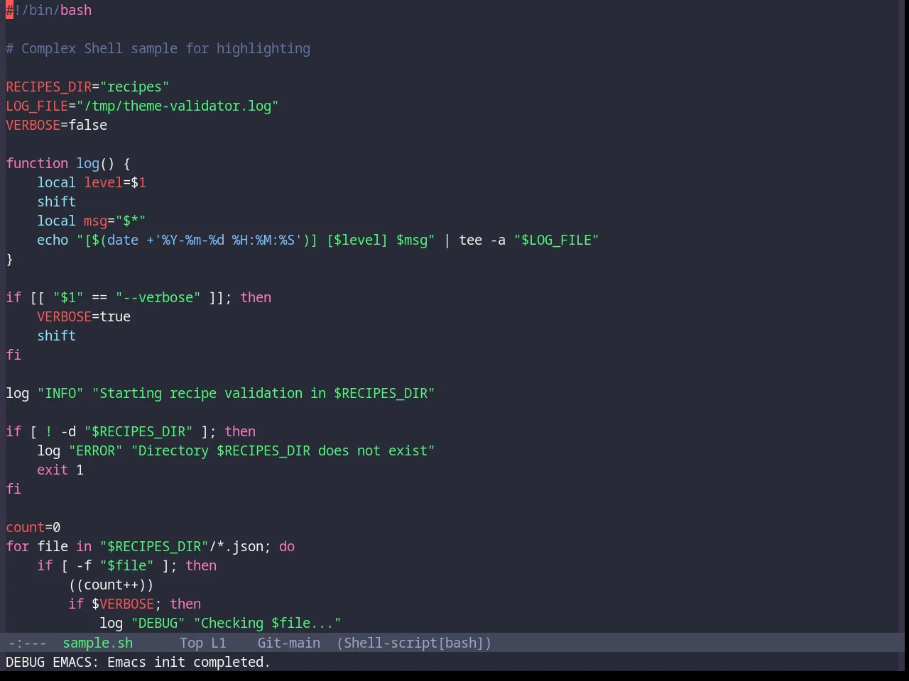Base16 Dracula Theme in sh-mode