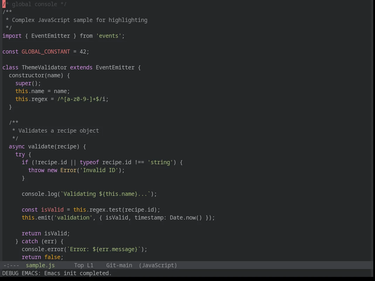 Base16 Edge Dark Theme in javascript-mode